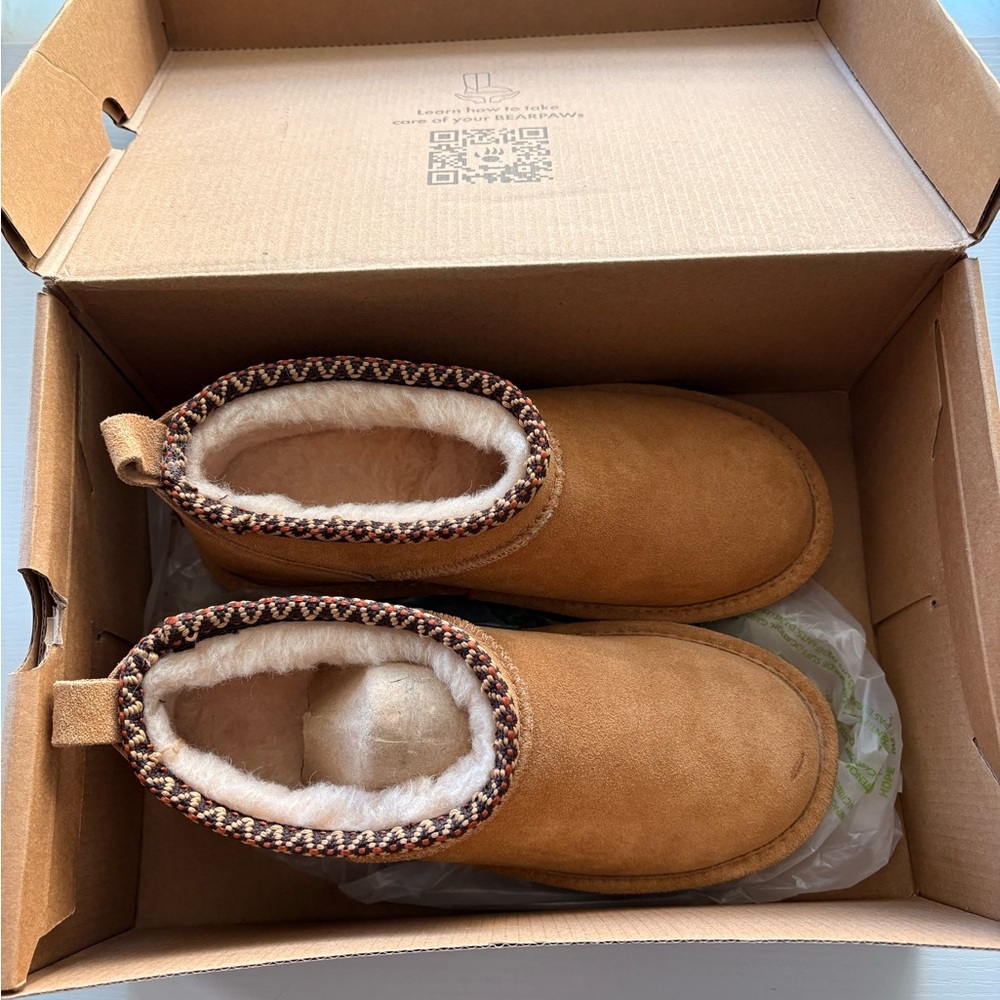 BearPaw Chestnut Suede Ankle Boots - Picture 2 of 4